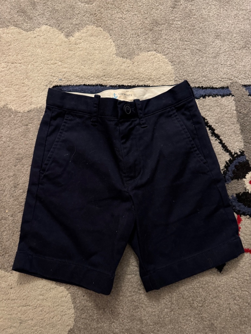 J. Crew Men's Navy Flat-Front Cotton Chino Shorts